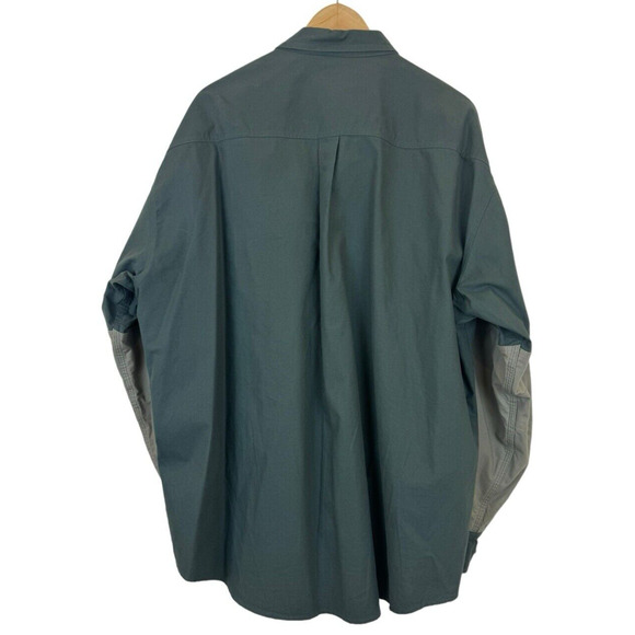 Cabela's Shooting Shirt Men's 2XL XXL‎ Green Beige Range Hunting Safari Outdoors - Picture 4 of 4